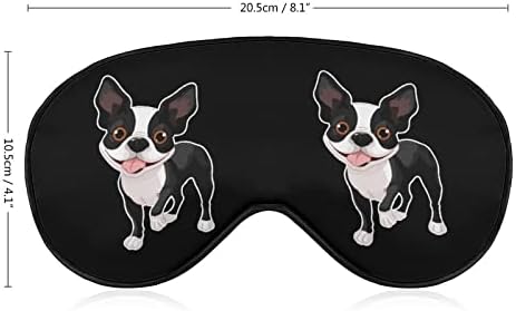 Engraçado Boston Terrier Máscara para os olhos Sono vendidos com bloqueios de cinta ajustável Blinder leve para viajar Sleeping Sleeping
