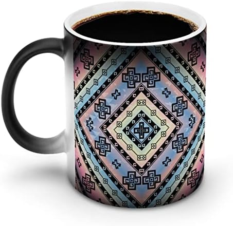 Resumo Aztecs Descoloração Creative Creamic Coffee Cuple