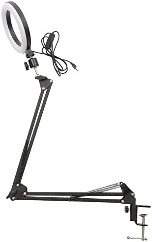 MILISTEN LIVE SUPORTE LIVE Microphone Stand Stand Solder para o celular da mesa Stand para mesa Montar anel de montagem