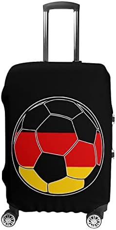 Caso de bagagem de viagens de futebol alemão Caso de malas elástico protetor engraçado tampas de bagagem impressas se