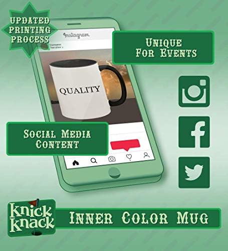 Presentes de Knick Knack MADURI - 11oz Hashtag Ceramic Colored Handle e Cop de Caneca de Café Interior, Preto