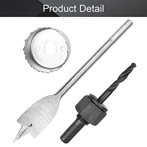 Kit de serra de orifício bi-metal utoolmart, kit de serra de orifício de cortes de corte de 54 mm, conjunto de ferramentas
