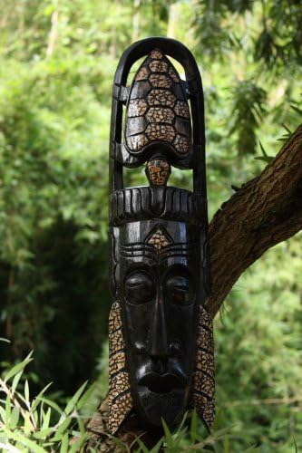 Máscara tribal de tartaruga tikimaster 20 - decoração de parede primitiva | #nmk220350