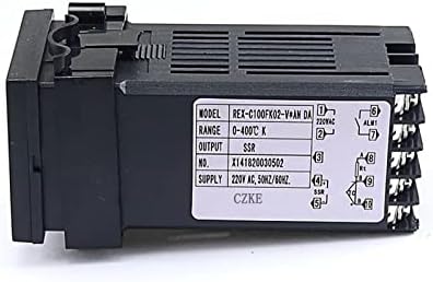 LYVI Digital 220V PID REX-C100 Controlador de temperatura + max.40a SSR + K Termoparto do controlador PID Set + dissipador de calor
