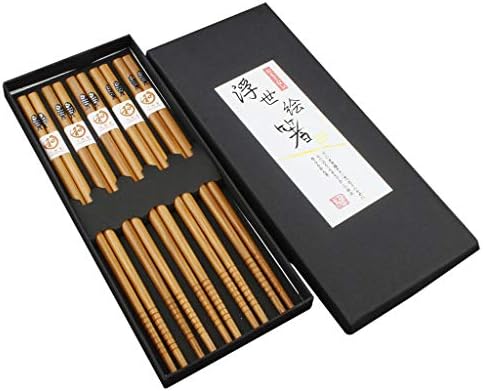 Tats de maio de outono pauzinhos set de madeira de pauzinhos reutilizáveis ​​de madeira 5pcs cozinha natural japonesa ，