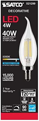 SATCO S21299/06 LED LED E12 LUZBLS E12, 5000K, 15000 HORAS, DIMMABLE, 6 PACK