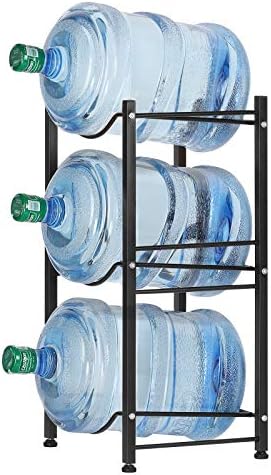 Liantral de 5 galões de água por suporte de água rack de garrafa de água, 3 níveis, preto