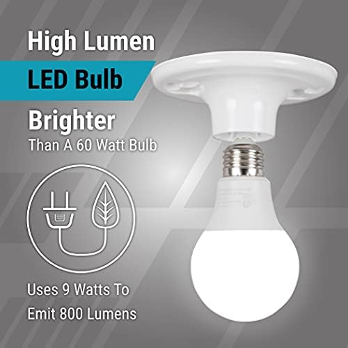 Lâmpadas LED A19 GT-Lite 10 pacotes, 60W equivalentes, 5000k Daylight, 9W 800 lumens LED lâmpadas, lâmpadas padrão de base e26 lâmpadas