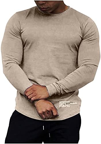 Pullover masculino de manga longa Trechas ativas camisetas casuais