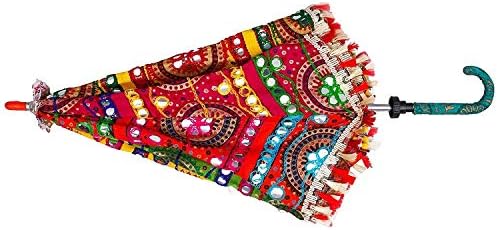 Trabalho de bordado decorativo guarda -chuva artesanal útil para decoração de festas, decoração de casa, pré -casamento