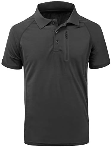 Camisas táticas de Zity para homens camisas de golfe militares de manga curta com colares de camiseta do exército