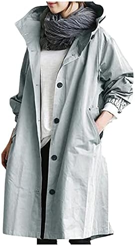 Jaqueta jeans de pérolas foviguo, capuz de primavera de tamanho grande trabalha com manga comprida botão moderno com lapela de lapela