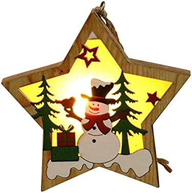 Pingente de árvore de natal brilho pequeno cenário pendente arranjo de santa boneco de neve de veado decorações de natal