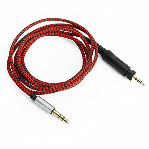 Substituição de cabo de nylon de áudio de fone de ouvido durável para Shure SRH840 SRH940 SRH440 SRH750DJ