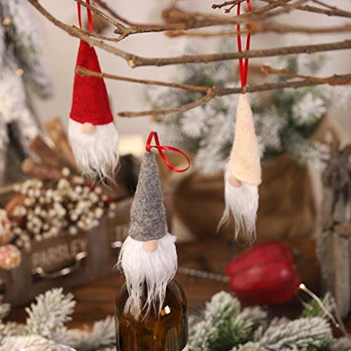Yalice natal adorável gnome conjunto ornamentos pendurados em casa bonecas decorações de Natal Presentes de árvore de árvores decoração para mulheres e meninas pacote de 3