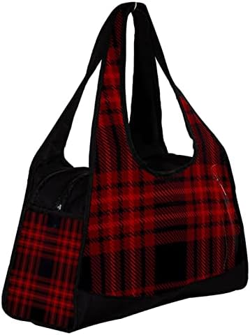 Duffel Bag Sports Bag Bag Bag Back Black and Red Duffel Bag Weekend Tote Saco de Tote para Mulheres