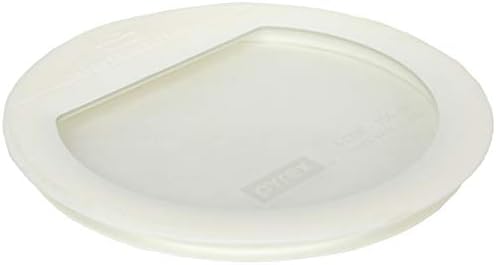 Pyrex Ultimate OV-7201 Vidro redondo e tampa de substituição de armazenamento de alimentos de silicone branco