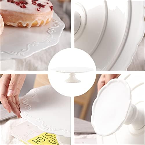 Bestonzon Dinnerware Sets Decor de casamento lanches bebês 2pcs bolo de cerâmica stand bolo de porcelana stand stand sobremesas de