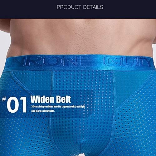 Homens sexy de nylon malha de terapia magnética cuidados de saúde calças internas respiráveis ​​cuecas de roupas íntimas