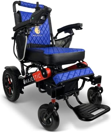 Cadeia de rodas elétrica majestosa Buvan 2022 - Cadeira de energia de controle remoto dobrável, motor à prova d'água de 500 watts, auxílio portátil levemente motorizado para adultos - cadeira de roda