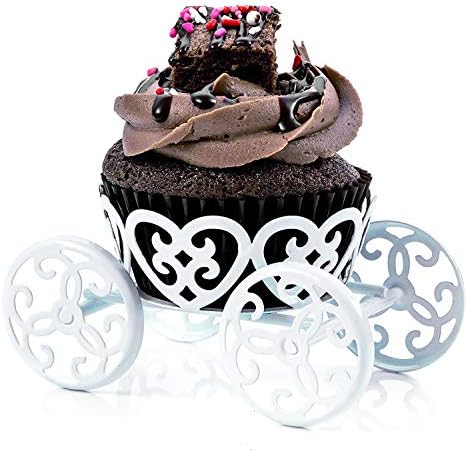 Owleen 2-Pack Princess Carriage Cupcake Stand Display