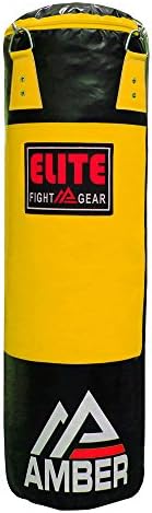 Amber Fight Gear Elite StrikeForce Heavybag de 6 pés de boxe Muay Kickboxing Tailandês Treinamento de exercícios de fitness Treinamento