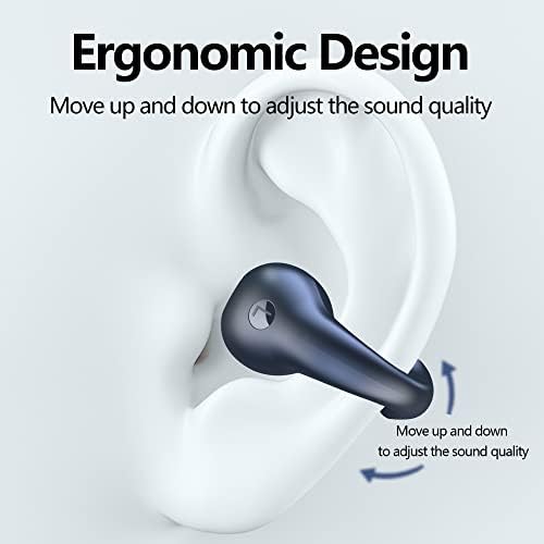 Fones de ouvido sem fio com fones de ouvido mini fones de ouvido de condução óssea.