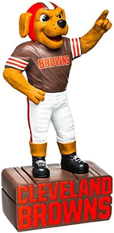 Equipe Sports America NFL Cleveland Browns Função colorida de mascote colorida 12 polegadas de altura