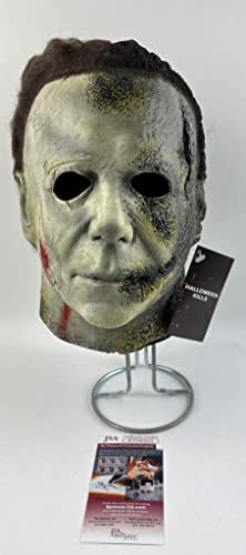 James Jude Courtney contratou Michael Myers Mask Halloween mata Tots Autograph JSA Testemunha