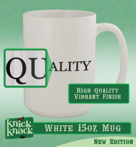 Presentes Knick Knack tem refrigeração? - Caneca de café branca de 15 onças de cerâmica, branca