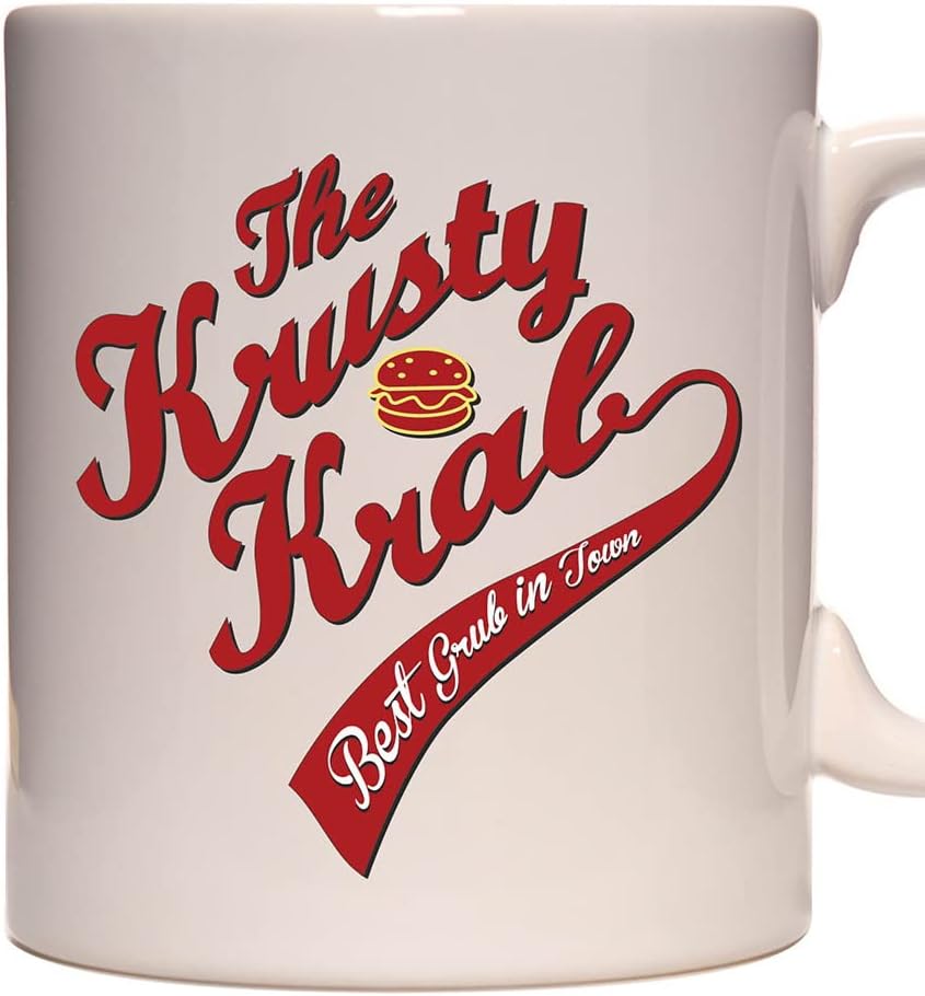 Bob Esponja Krusty Krab Logo Creamic Office Coffee Caneca 11 oz. Copa da bebida
