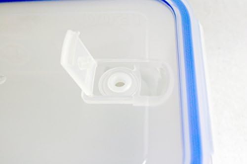UNIWARE B4000-1 Recipiente de alimentos de vidro premium resistente ao calor com tampa de bloqueio de encaixe, transparente