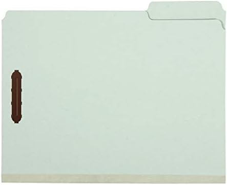 Pasta de fixador de prensa do Basics do - reciclado, 1/3 guia, expansão de 1 , fixador de 2, verde claro, letra, 25count