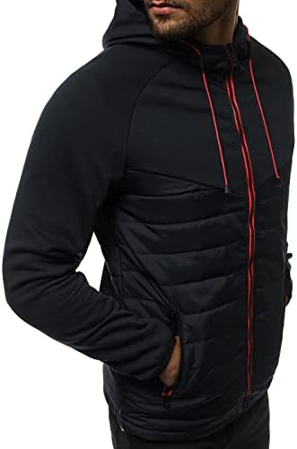 Jackets de inverno para homens Casual Casual Casual Sports Diretas de manga comprida Zipper casacos de casaco com capuz