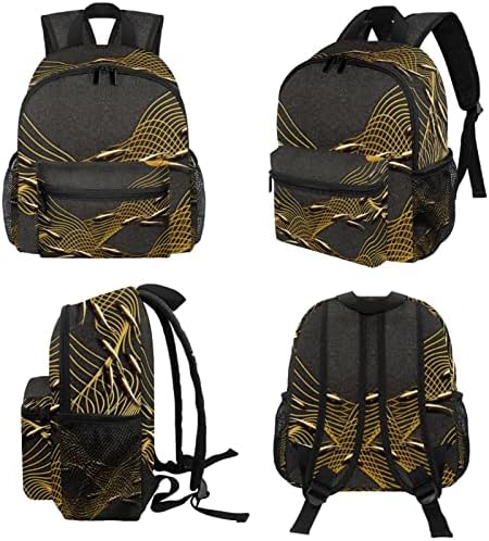 Mochila de laptop VBFOFBV, mochila elegante de mochila de mochila casual bolsa de ombro para homens, japonês Golden Black Mountain