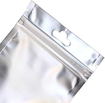 100 peças mylar selvable alumínio bolsa de bolsa com janela clara grãos de embalagem bolsa de embalagem para alimentos de