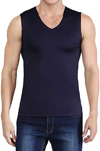 Tanques de seda masculinos do Vekdone Super absorvente e respirável no verão sem camiseta sub -camiseta plus size