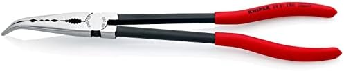 Knipex 28 81 280 alicate de nariz de alcance de longa alcance com perfis transversais angulares 45 °