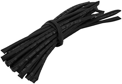 X-dree calor encolhimento de tubo encolhida manga de cabo de cabo de 5 metros de comprimento 2,5 mm DIA Black (mangá del cabo