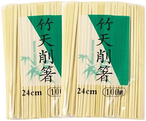 Pauzinhos divididos, pauzinhos de corte de bambu, 100 pares, conjunto de 2, 9,4 polegadas, total de 200 pares
