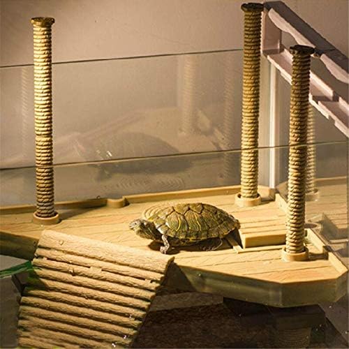 Tartaruga de répteis Basking Frog Pier Flutuating Platform Rampa Decorações de aquário de escada -