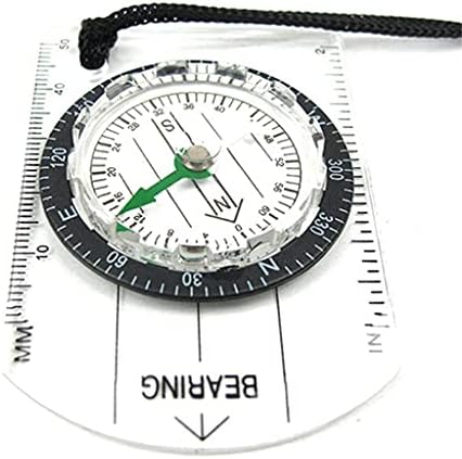 Lukeo Campo ao ar livre Caminhando transparente Plástico Compass Compass Proporcional Travel Travel Compass Ferramentas Militares Kits de viagem