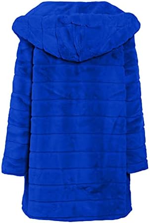 Cardigan de pelúcia para feminino Aviso Cardigans Zippel Solid Color Club Plus Tamanho com Winter de Selvada Longa Hood