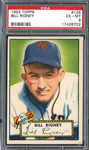1952 Topps #125 Bill Rigney PSA 6 NY Giants
