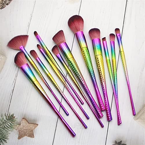 Escovas de maquiagem de arco -íris gppzm 12pcs kit de pincel de pincel