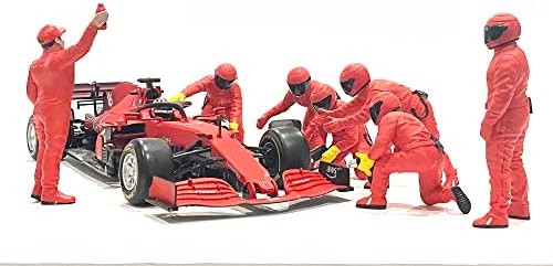 Figuras da tripulação de pit de diorama f1 americano para 1/18 em escala Fórmula 1 Conjunto de exibição de carros de