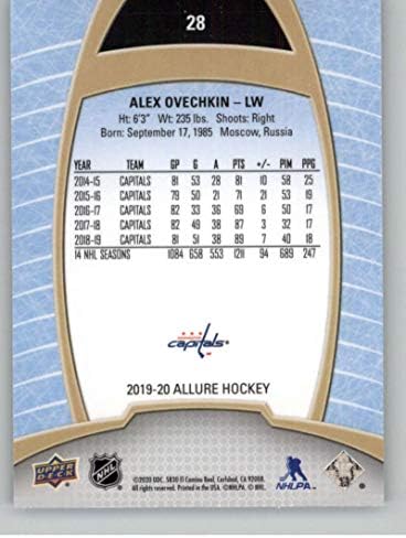 2019-20 Allure do convés superior nº 28 Alexander Alex Ovechkin Washington Capitals NHL Hockey Trading Card
