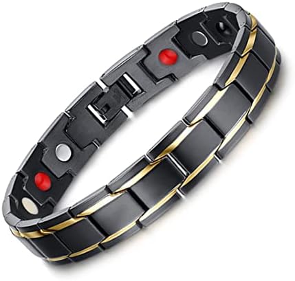 Pulseira de pulseira magnética VNOX- bracelets magnéticos para homens com fecho premium dobrável e comprimento ajustável com ferramenta de dimensionamento