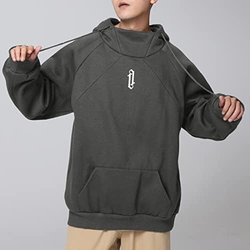 Hoodies de lã Eocicvvi para homens moletons do pescoço do pescoço