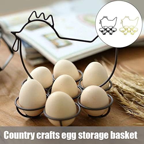 Suporte de exibição de cesta de ovos geuxe para reunir ovos ovos de metal para cozinha B